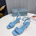 Prada 1I901M Brushed leather Slingback pumps Shiny Leather Sandals Shoes P91009 - 34 - View 1