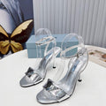 Prada 1I901M Brushed leather Slingback pumps Shiny Leather Sandals Shoes P91016 - 34 - View 1