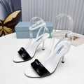 Prada 1I901M Brushed leather Slingback pumps Shiny Leather Sandals Shoes P91018 - 34 - View 1