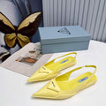 Prada 1I901M Brushed leather Slingback pumps Shiny Leather Sandals Shoes P91039 - 34 - View 1