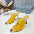 Prada 1I901M Brushed leather Slingback pumps Shiny Leather Sandals Shoes P91053 - 34 - View 1