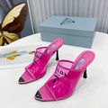 Prada 1I901M Brushed leather Slingback pumps Shiny Leather Sandals Shoes P91054 - 34 - View 1