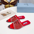 Prada 1I901M Brushed leather Slingback pumps Shiny Leather Sandals Shoes P91061 - 34 - View 1