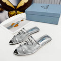 Prada 1I901M Brushed leather Slingback pumps Shiny Leather Sandals Shoes P91063 - 34 - View 1