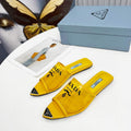Prada 1I901M Brushed leather Slingback pumps Shiny Leather Sandals Shoes P91065 - 34 - View 1