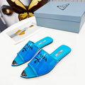 Prada 1I901M Brushed leather Slingback pumps Shiny Leather Sandals Shoes P91066 - 34 - View 1