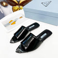 Prada 1I901M Brushed leather Slingback pumps Shiny Leather Sandals Shoes P91069 - 34 - View 1