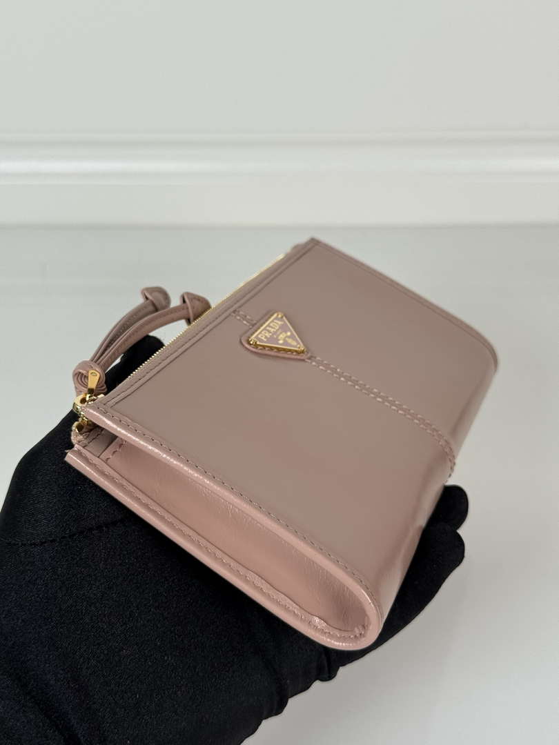 Prada 1MB051 Leather pouch Ligth Pink