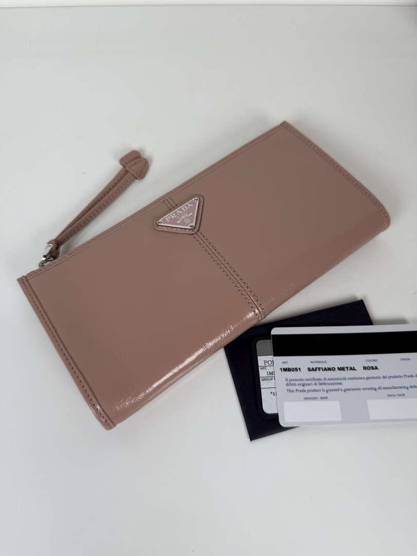 Prada 1MB051 Leather pouch Ligth Pink