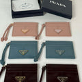 Prada 1MC025 Leather card holder Wine Red