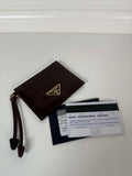 Prada 1MC025 Leather card holder Wine Red