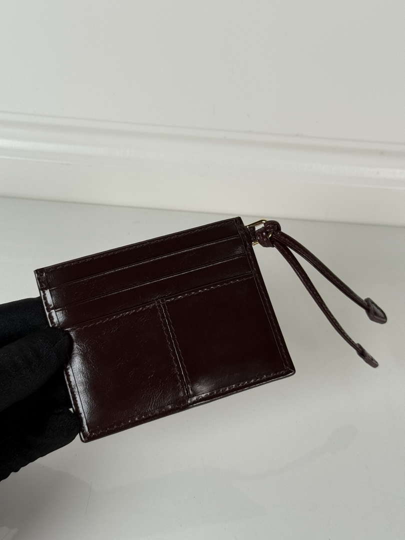 Prada 1MC025 Leather card holder Wine Red
