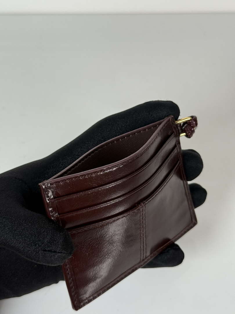 Prada 1MC025 Leather card holder Wine Red