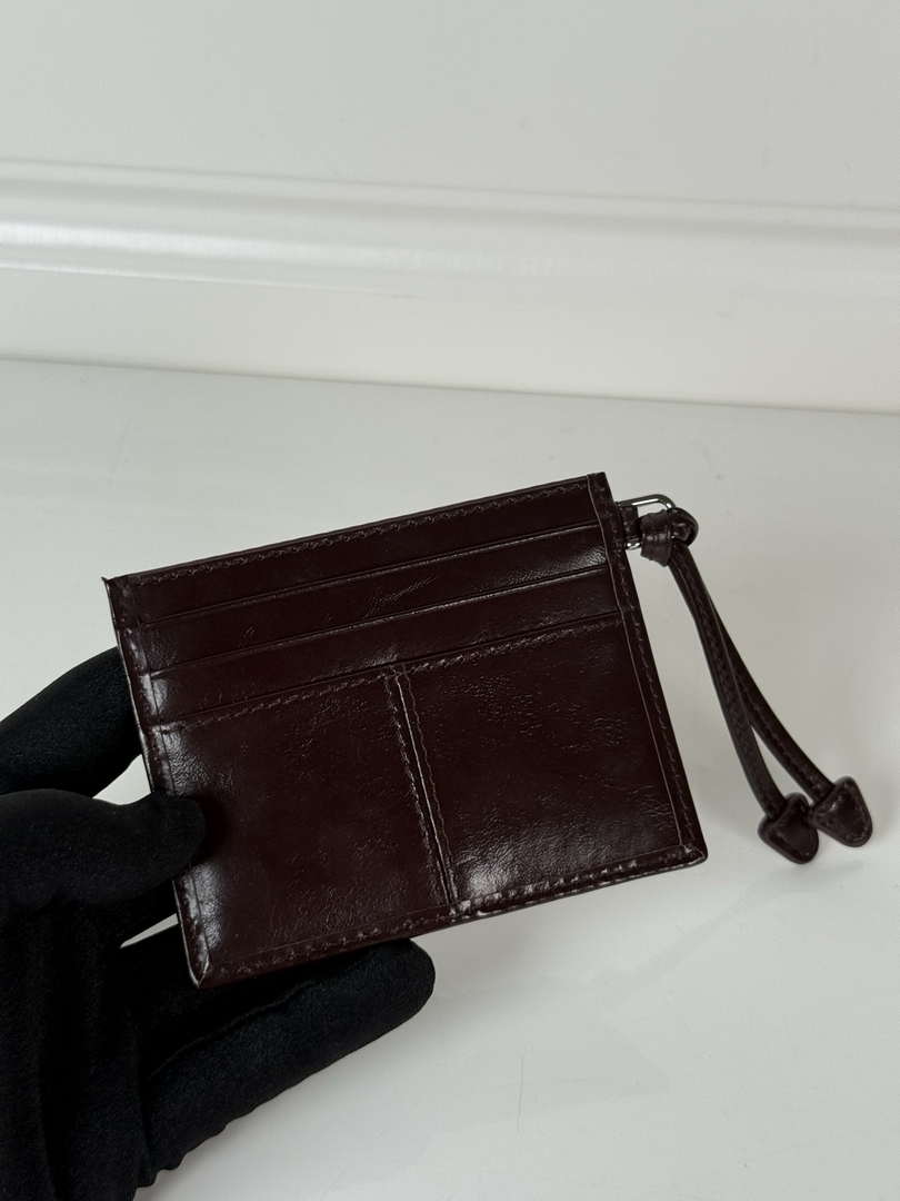 Prada 1MC025 Leather card holder Wine Red