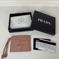 Prada 1MC025 Leather card holder Pink