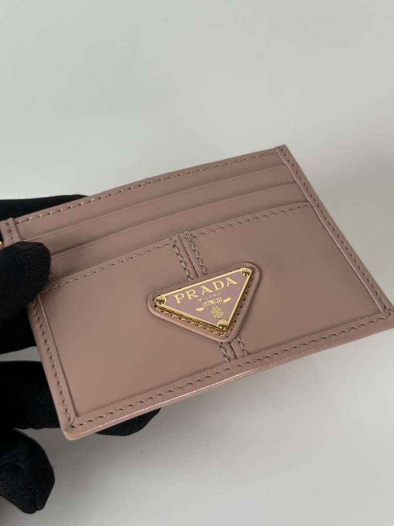 Prada 1MC025 Leather card holder Pink
