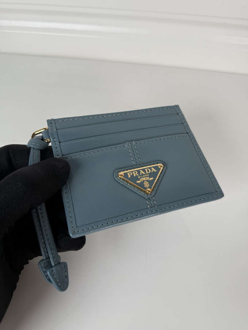 Prada 1MC025 Leather card holder Blue