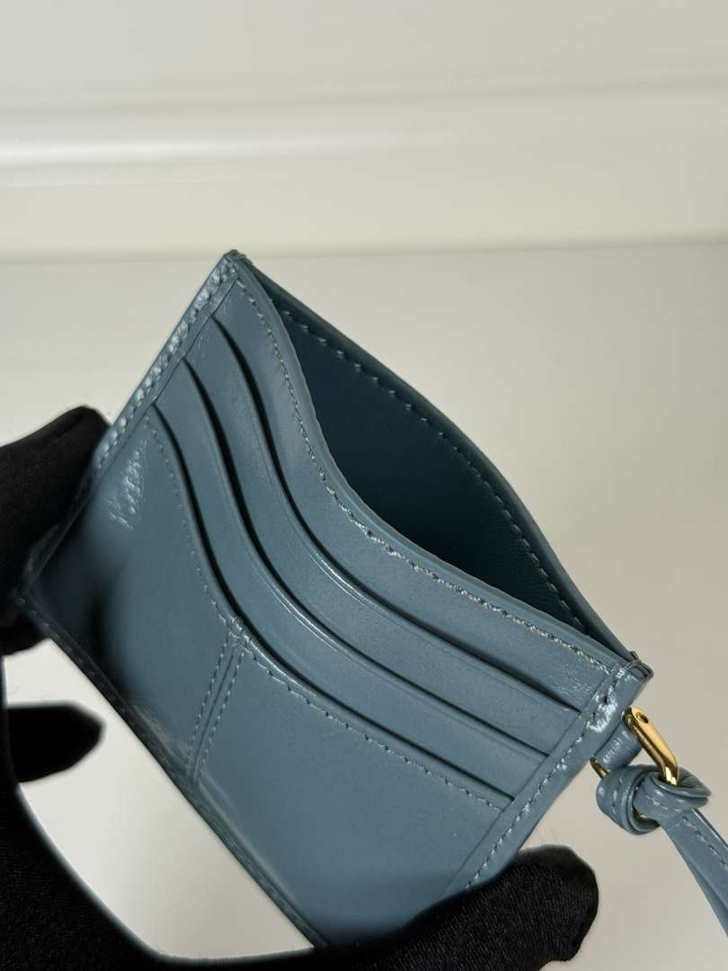Prada 1MC025 Leather card holder Blue