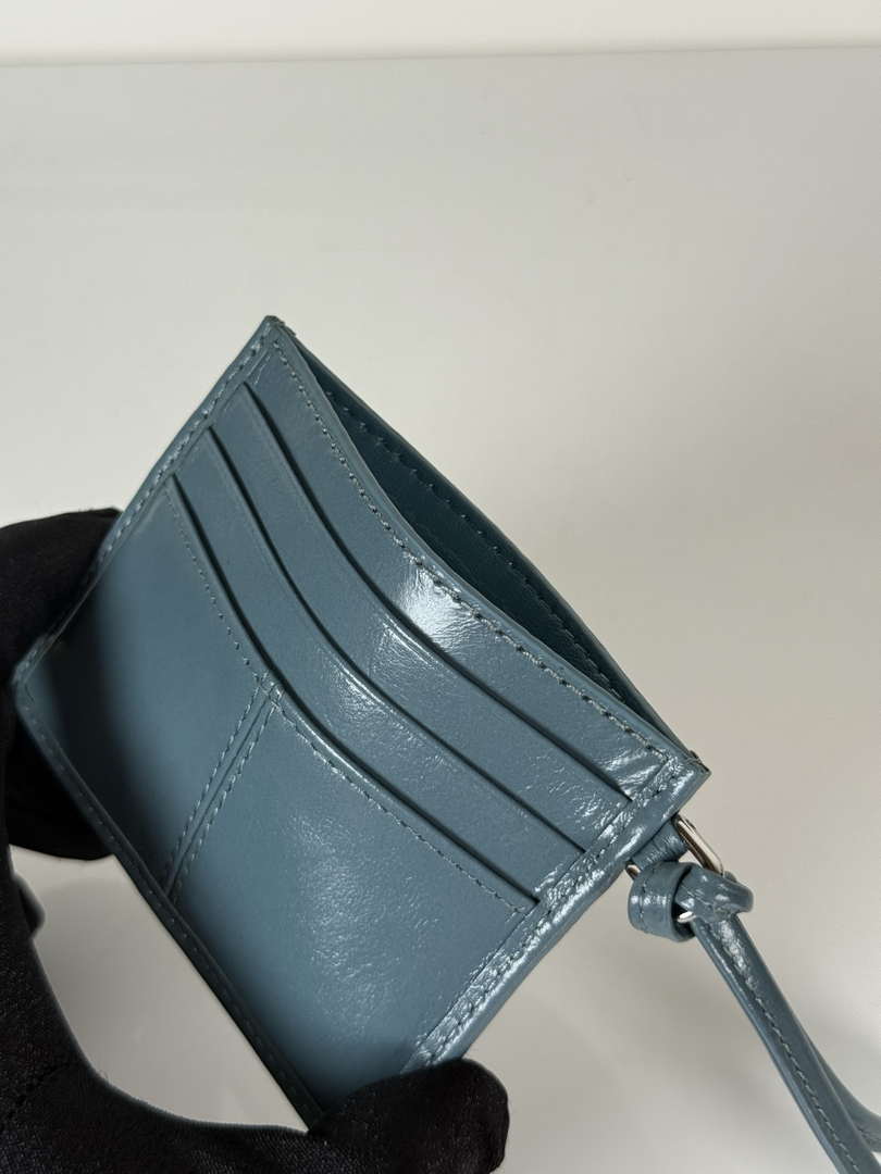 Prada 1MC025 Leather card holder Blue