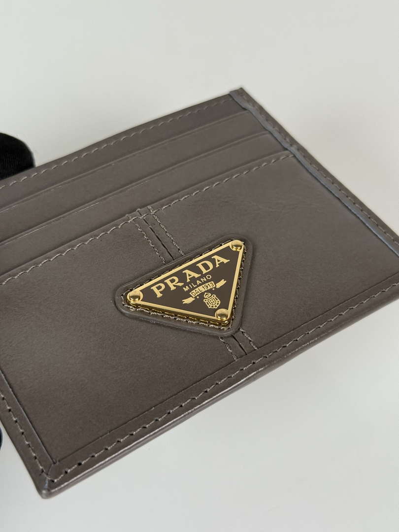 Prada 1MC025 Leather card holder Gray