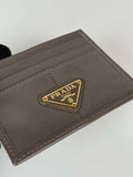 Prada 1MC025 Leather card holder Gray