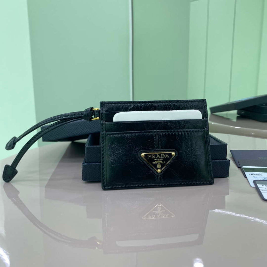 Prada 1MC025 Leather card holder Black