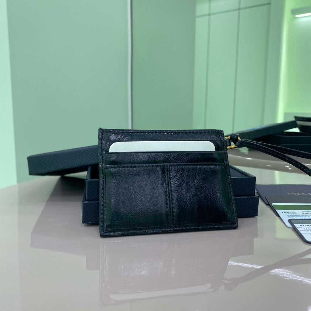 Prada 1MC025 Leather card holder Black
