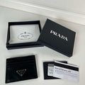 Prada Black Leather card holder 1MC025
