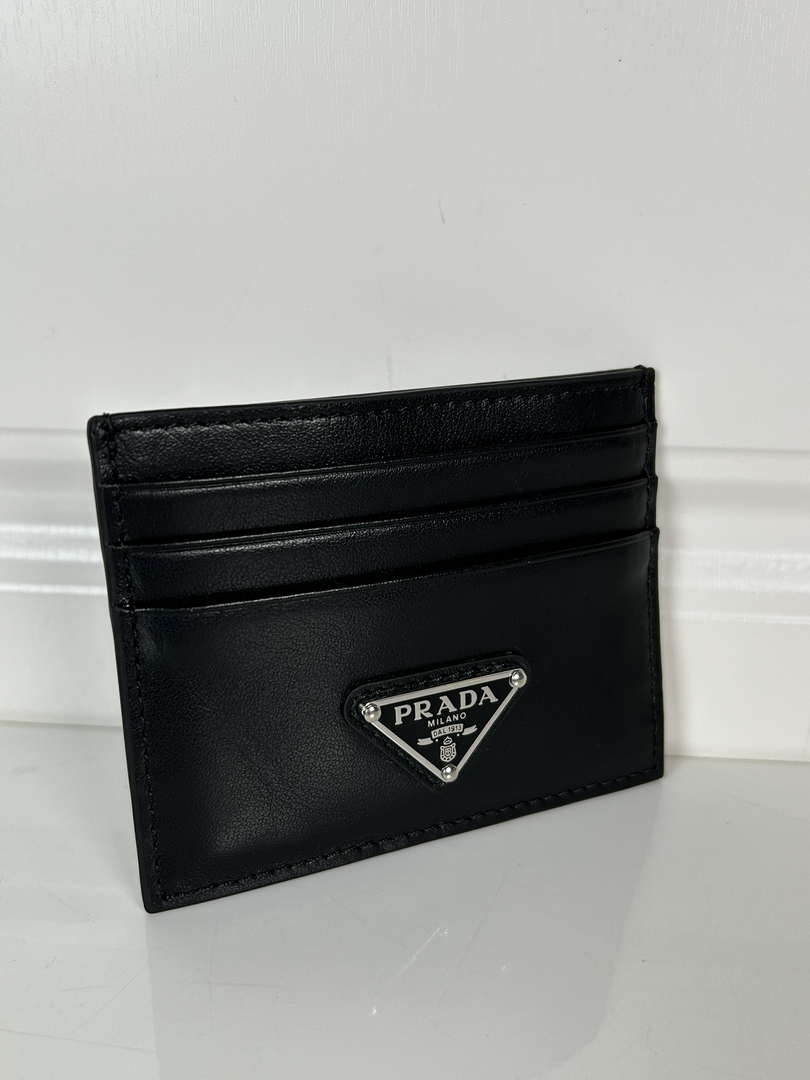 Prada Black Leather card holder 1MC025