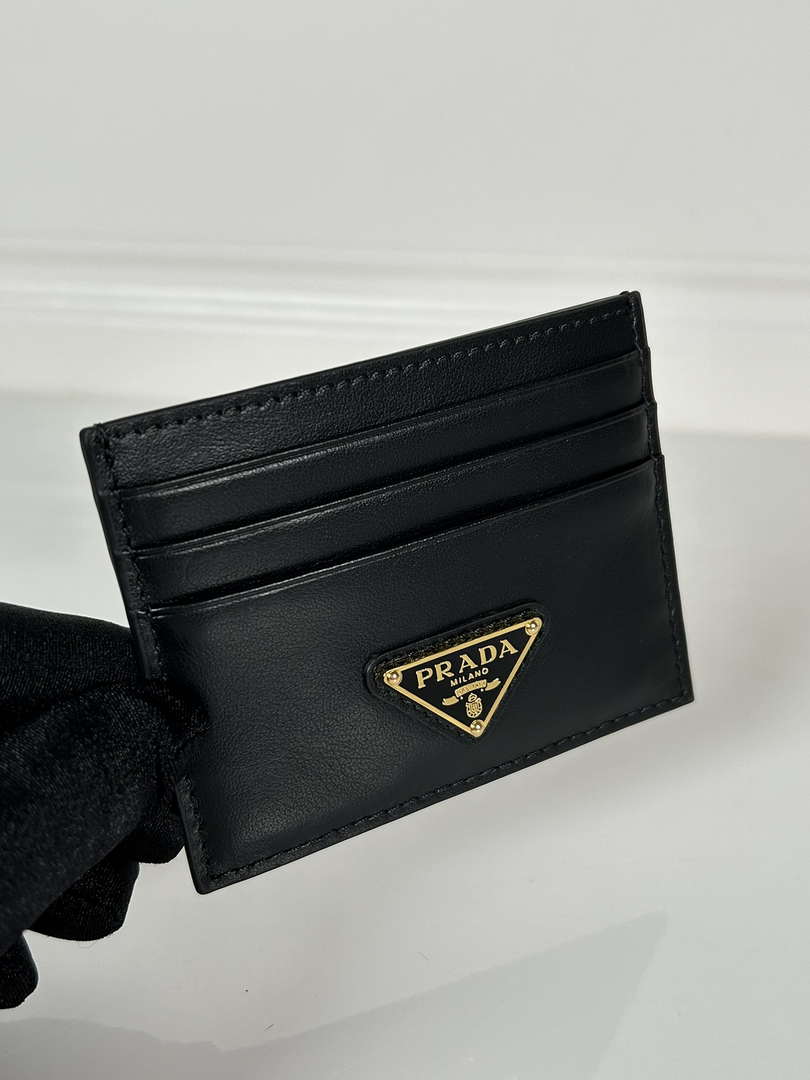 Prada Black Leather card holder 1MC025