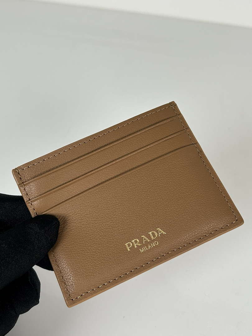 Prada 1MC025 Leather card holder Brown