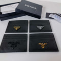 Prada 1MC025 Saffiano Leather card holder Black