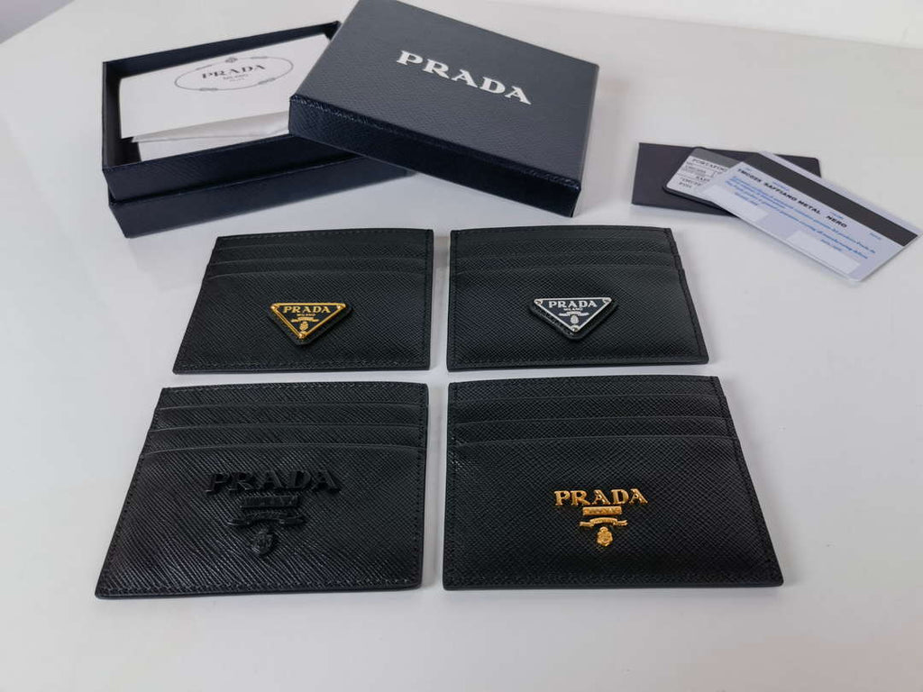 Prada 1MC025 Saffiano Leather card holder Black