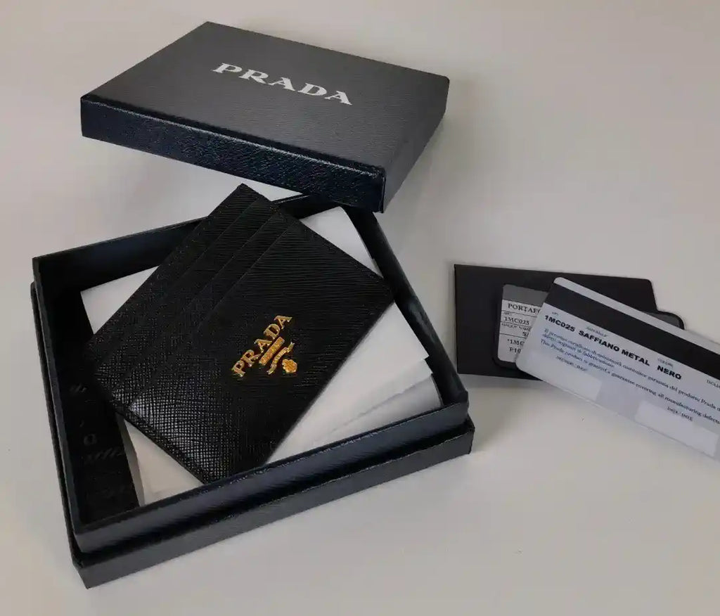 Prada 1MC025 Saffiano Leather card holder Prada logo