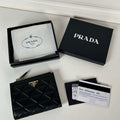 Prada Small leather wallet 1ML050 Black