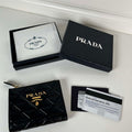 Prada Small leather wallet 1ML050 Black Prada Logo