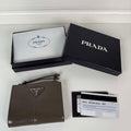 Prada 1ML050 Small leather wallet Gray
