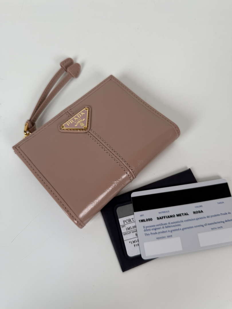 Prada 1ML050 Small leather wallet Light Pink