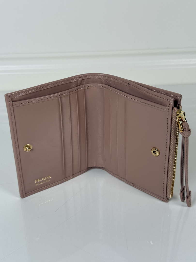 Prada 1ML050 Small leather wallet Light Pink