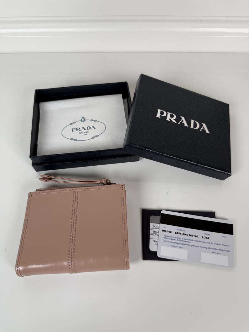 Prada 1ML050 Small leather wallet Light Pink