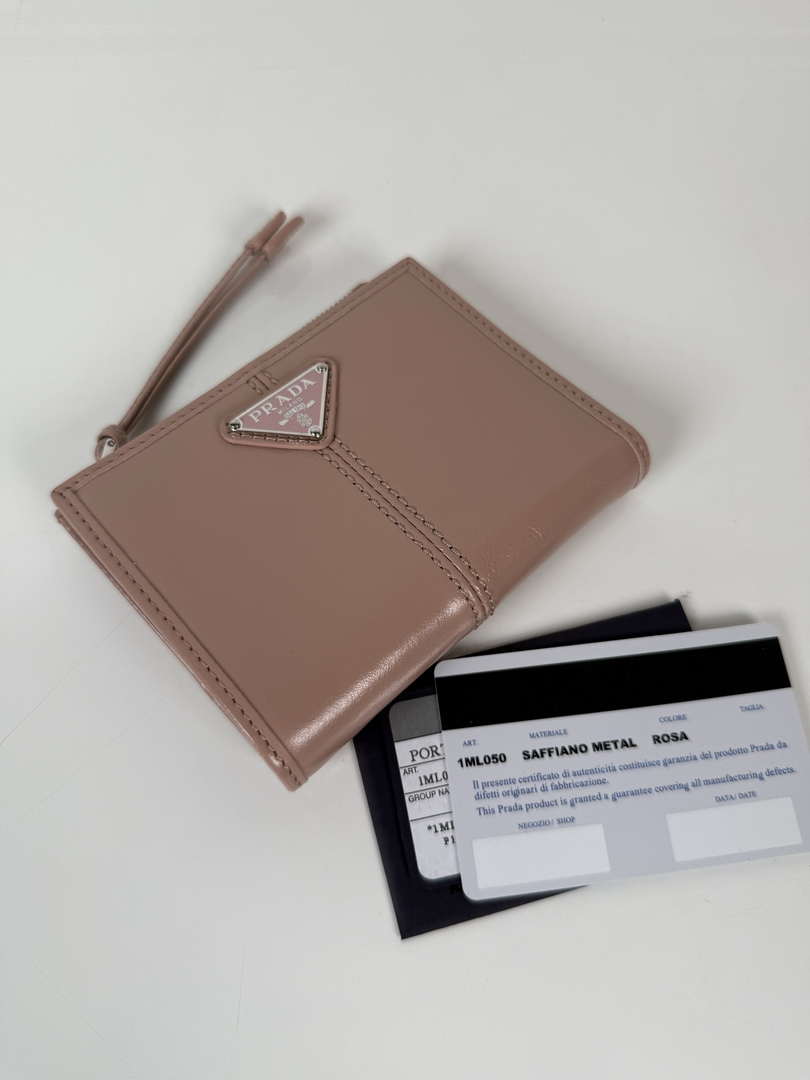 Prada 1ML050 Small leather wallet Light Pink