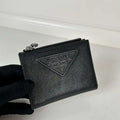 Prada 1ML050 Small Saffiano leather wallet Black Logo