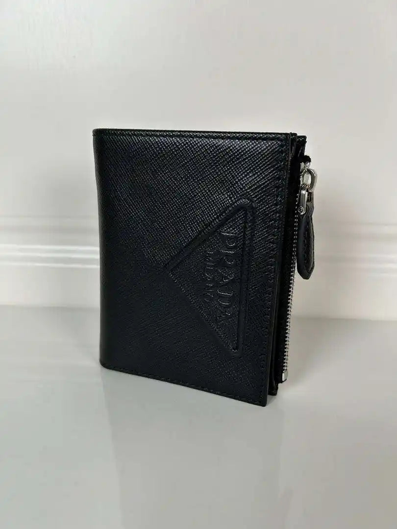 Prada 1ML050 Small Saffiano leather wallet Black Logo