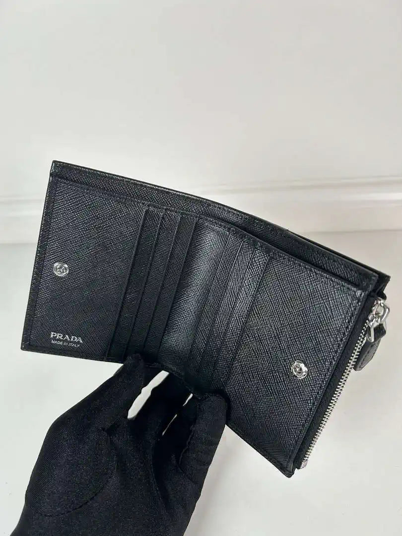 Prada 1ML050 Small Saffiano leather wallet Black
