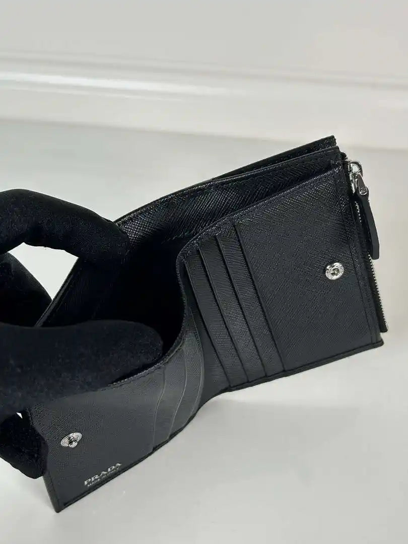 Prada 1ML050 Small Saffiano leather wallet Black