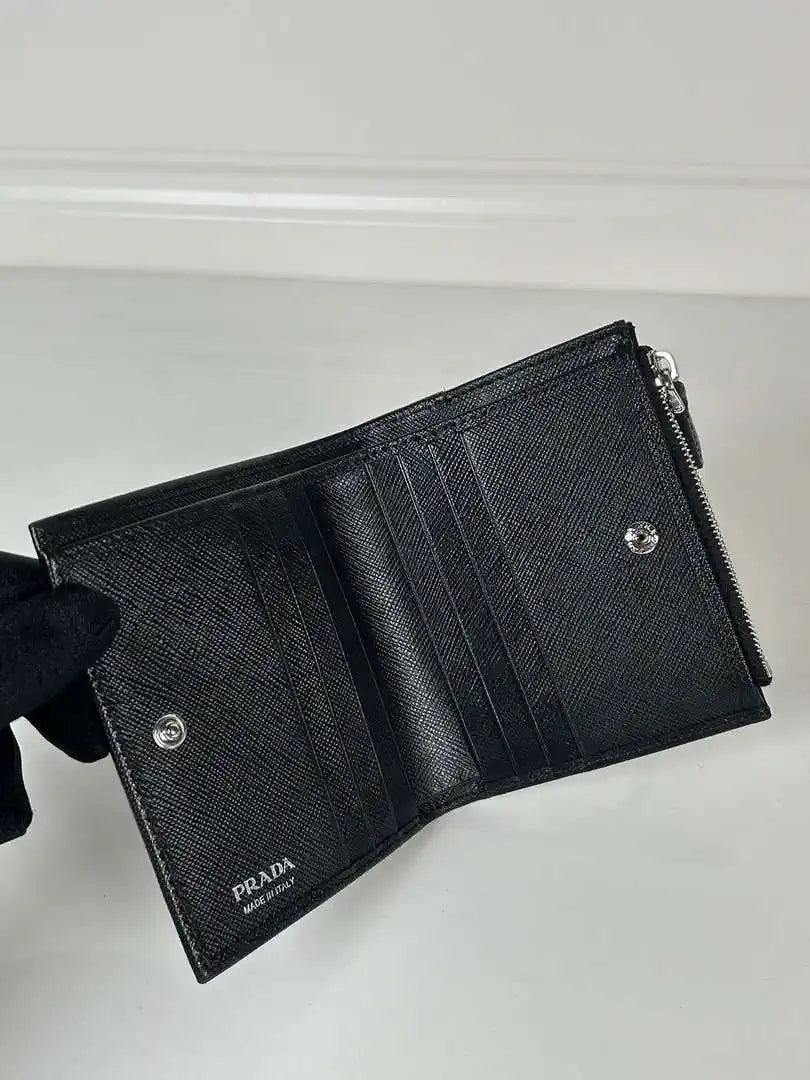 Prada 1ML050 Small Saffiano leather wallet Black