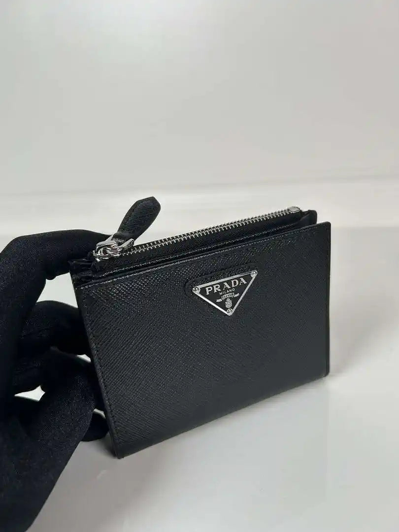 Prada 1ML050 Small Saffiano leather wallet Black