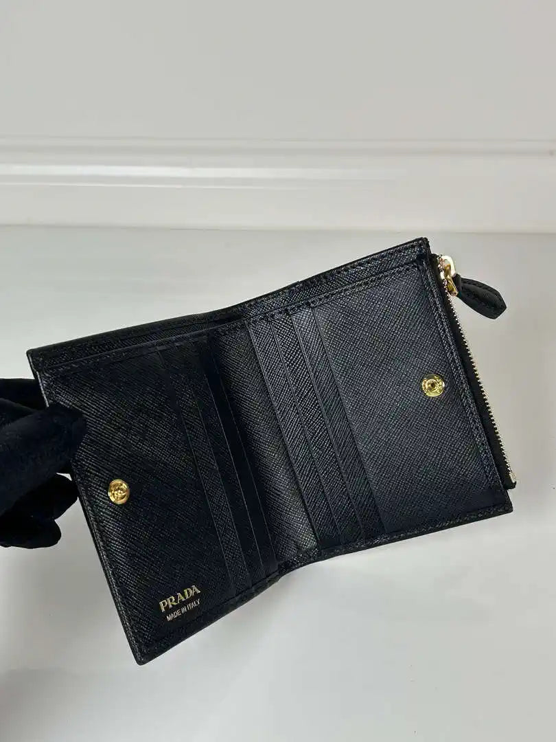 Prada 1ML050 Small Saffiano leather wallet Black