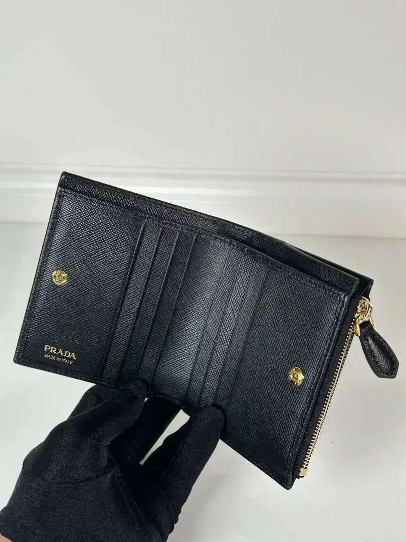 Prada 1ML050 Small Saffiano leather wallet Black