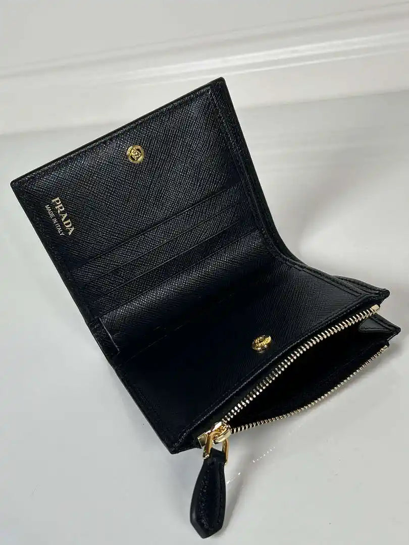 Prada 1ML050 Small Saffiano leather wallet Black